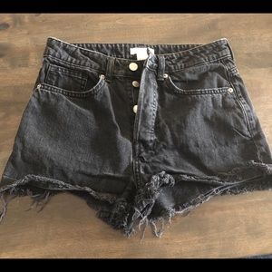 2 for $20!! H&M black denim high waisted shorts